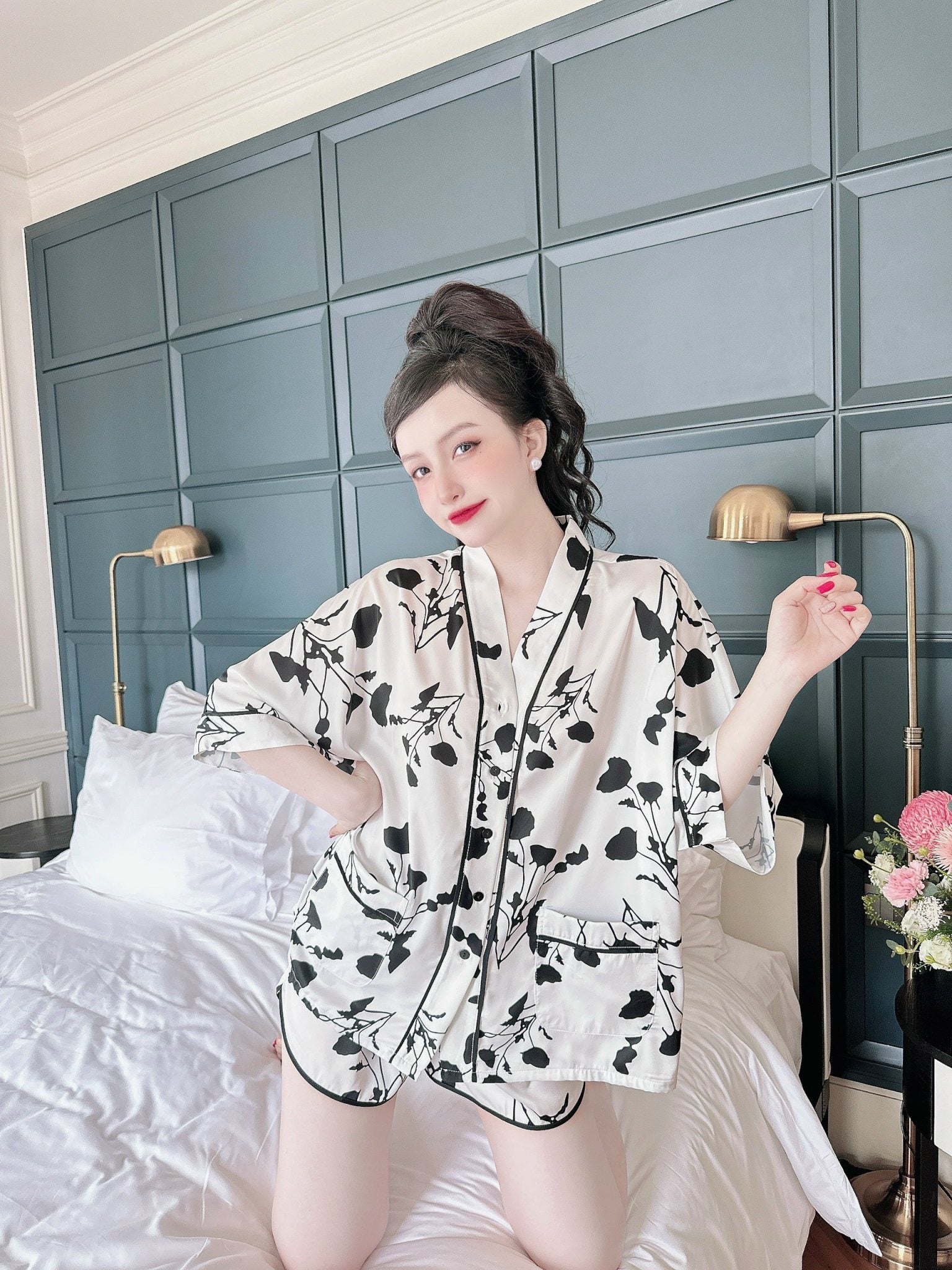 PJ11 2pcs/ Set Sleeveless Top and Shorts