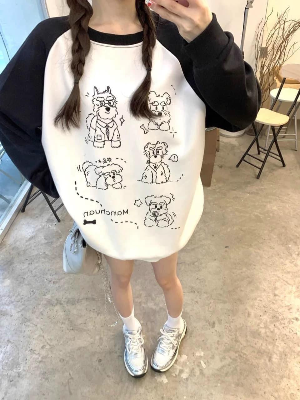 Doggies Printed Crewneck Sweatshirt