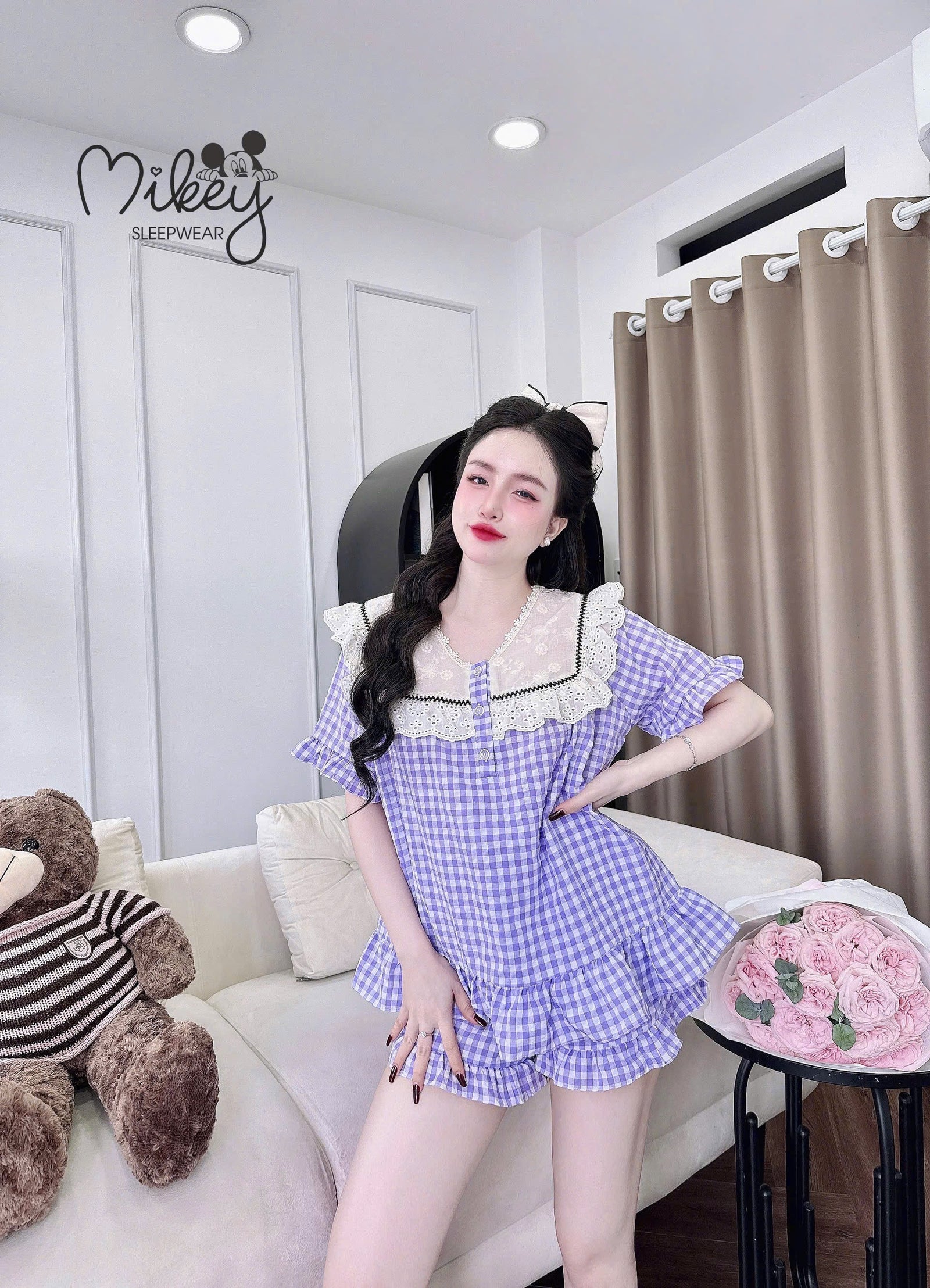 (90-120 lbs) Short Sleeved Kate Pajama Set