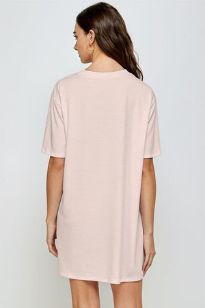 Light pink Pretty Girl Tee Dress T-shirt Dress