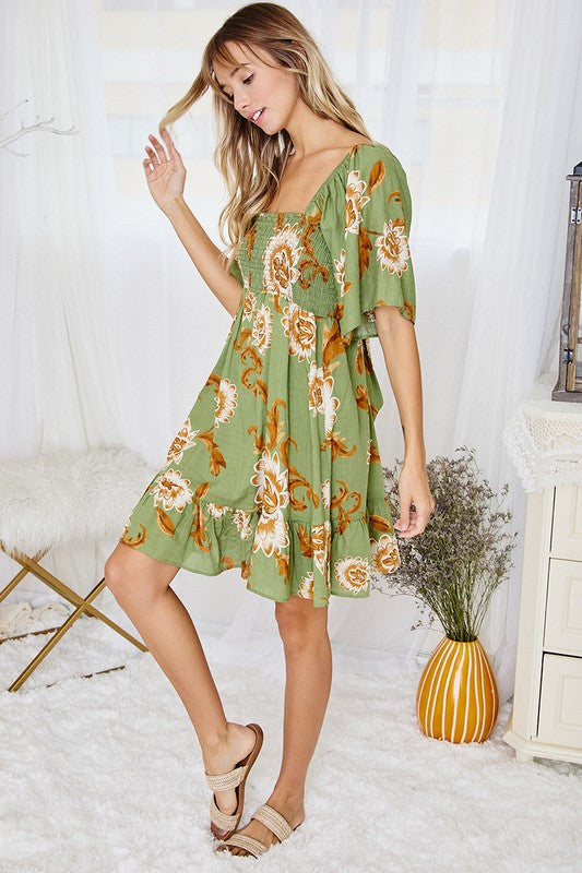 Olivia Ocean Sage Dress